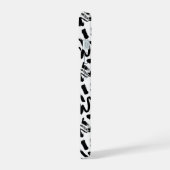 黒インクブ絵を描ラシ線パターン iPhone 15ケース (左側面)