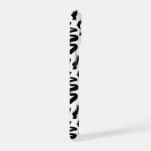 黒インクブ絵を描ラシ線パターン iPhone 15ケース (右側面)