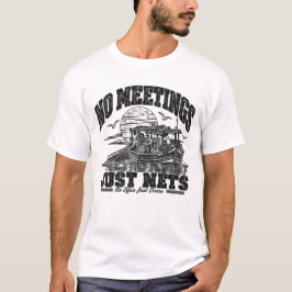黒インク | 会議は一切なし、網だけ Tシャツ
