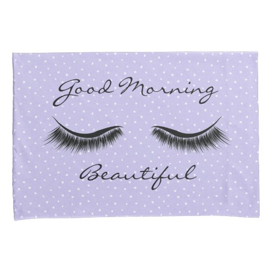 黒インスパイアまつげの引用文 枕カバー (正面右)