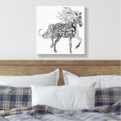 黒インスパイア馬6 キャンバスプリント (インサイチュ (寝室))