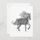 黒インスパイア馬 ポストカード (正面/裏面)