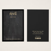 黒エジカッコいいー素朴・イヤリング表示カード (正面&裏面)