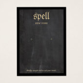 黒エジカッコいいー素朴・イヤリング表示カード (正面)