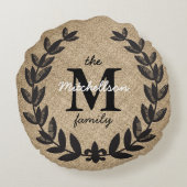 黒エッ素朴クフルーアデリス・ローレル ラウンドクッション (裏面)