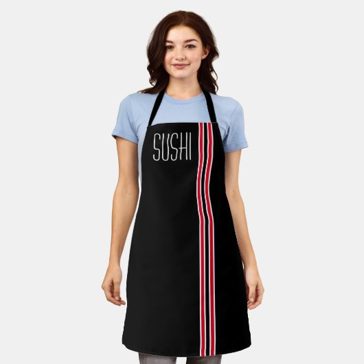 黒エプロン寿司 エプロン (着用した状態)