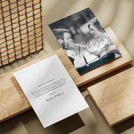 黒エレガントいキュラシッ結婚トのサンキューカード サンキューカード