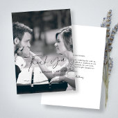 黒エレガントいキュラシッ結婚トのサンキューカード サンキューカード