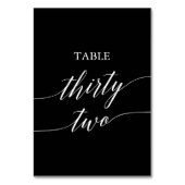 黒エレガントいテーブル番号32の上に白 テーブルナンバー (裏面)