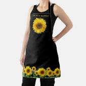 黒エレガントいヒマワリ エプロン (インサイチュ)