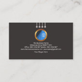 黒エレガントい矢印 名刺 (裏面)