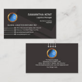 黒エレガントい矢印 名刺 (正面/裏面)