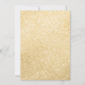 黒エレガントい30歳の誕生日パーティー上の金ゴールドバルーン 招待状 (裏面)