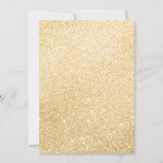 黒エレガントい70歳の誕生日パーティーの金ゴールドバルーン 招待状 (裏面)