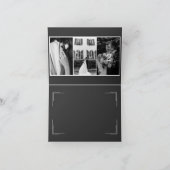 黒エレガントお洒落結婚サンキューカード サンキューカード (内部)