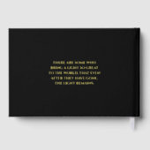 黒エレガントお祝いの写真追悼碑 ゲストブック (裏面)