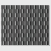 黒エレガントからグレーの大グラデーションきな抽象芸術 ラッピングペーパー (フラット)