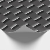 黒エレガントからグレーの大グラデーションきな抽象芸術 ラッピングペーパー (角)