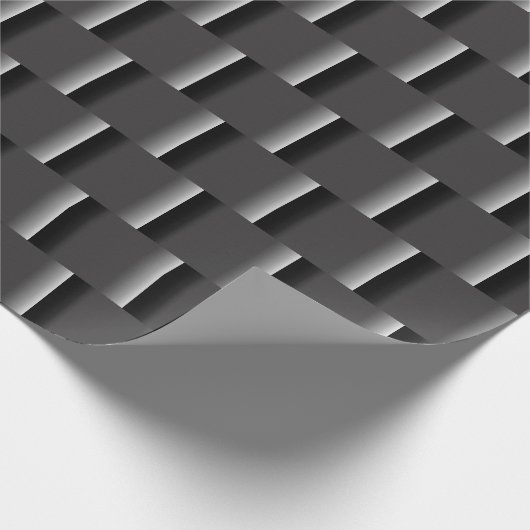 黒エレガントからグレーの大グラデーションきな抽象芸術 ラッピングペーパー (角)