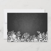 黒エレガントく輝く日ビクトリアン付を保存 セーブザデート (裏面)