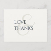 黒エレガントとアイボリーの非写真ありがとう ポストカード (正面)