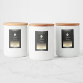 黒エレガントとクリームの製品ラベルのグリッターロゴ フードラベル (ボトル)