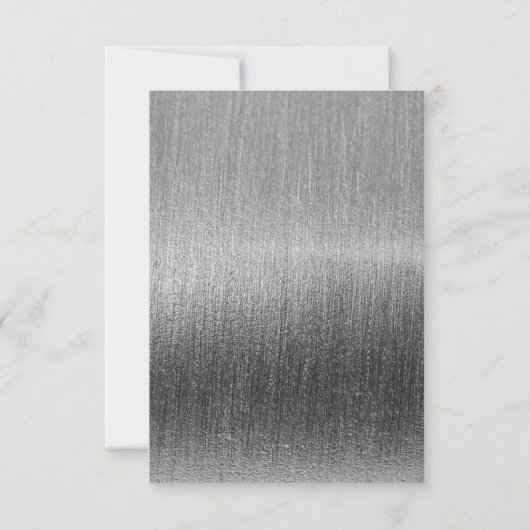 黒エレガントとシルバーのスターライト – 日付を保存 セーブザデート (裏面)