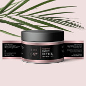 黒エレガントとバラの金ゴールドロゴの化粧用JARラベル ペットボトルラベル