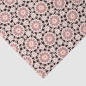 黒エレガントとピンクの幾何モダンパターン 薄葉紙 (詳細)