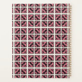 黒エレガントとピンクの正方形の花のパターン プランナー手帳 (裏面)