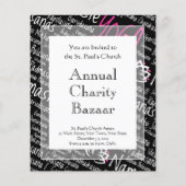 黒エレガントとピンクヨガヨギアサナスデザイン チラシ (裏面)