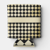 黒エレガントとフェイク金ゴールドチェッカー 缶クーラー (裏面)