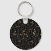 黒エレガントとベージュのウサギ キーホルダー (裏面)