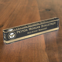 黒エレガントとロゴの金ゴールド