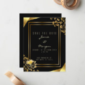 黒エレガントと光沢のある蝶の黒結婚の ノートカード (正面/裏面インサイチュ)