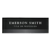 黒エレガントと灰モダン色 名札 (正面)