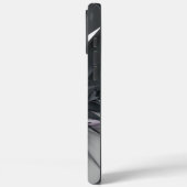 黒エレガントと灰色の花のデザイン Case-Mate iPhoneケース (裏面 / 左)