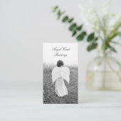 黒エレガントと白のエンジェルカー読ド 名刺 (スタンド正面)