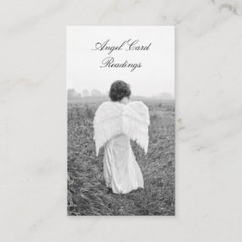 黒エレガントと白のエンジェルカー読ド 名刺