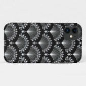 黒エレガントと白のオーナメントインart decoスタイル Case-Mate iPhoneケース (裏面(横))