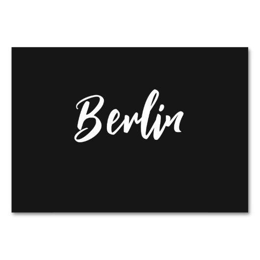 黒エレガントと白のカスタム表名 テーブルナンバー (正面)