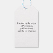 黒エレガントと白のクリスマス装飾品シール ギフトタグ (裏面)