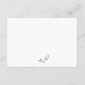 黒エレガントと白のクレスト結婚 エンクロージャーカード (裏面)