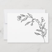 黒エレガントと白のクレスト サンキューカード (裏面)