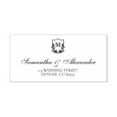 黒エレガントと白のクレスト セルフインキングスタンプ (デザイン)