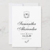 黒エレガントと白のクレスト セーブザデート (正面)