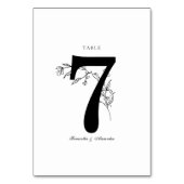 黒エレガントと白のクレスト テーブルナンバー (裏面)