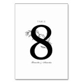 黒エレガントと白のクレスト テーブルナンバー (裏面)