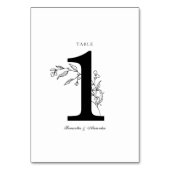 黒エレガントと白のクレスト テーブルナンバー (裏面)