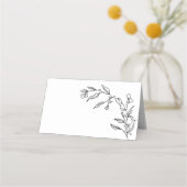 黒エレガントと白のクレスト プレイスカード (裏面)